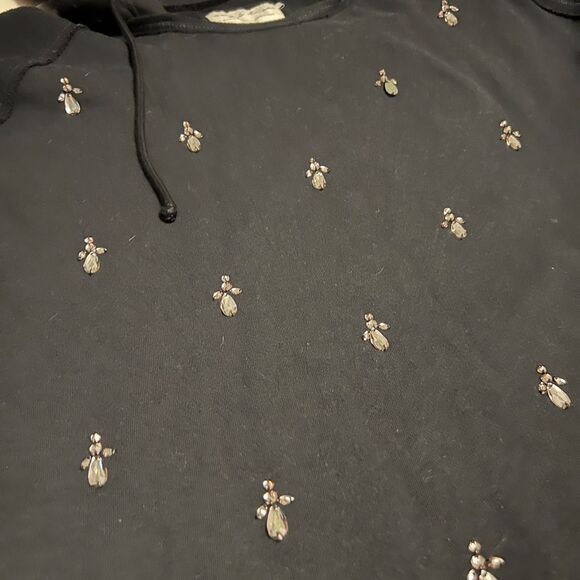 Evy’s Tree Wallis Black Hoodie with Embellishments - Picture 1 of 4